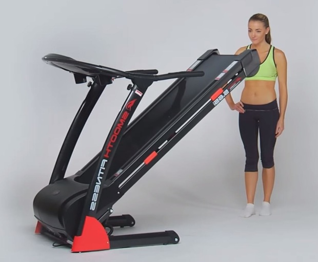 compact treadmill foldable step 1