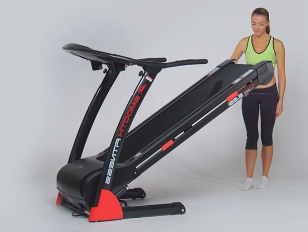 compact treadmill folding step 2