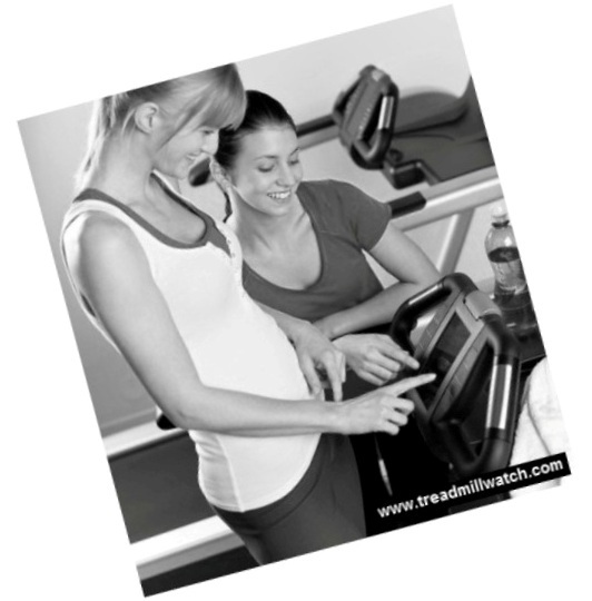 women on treadmill